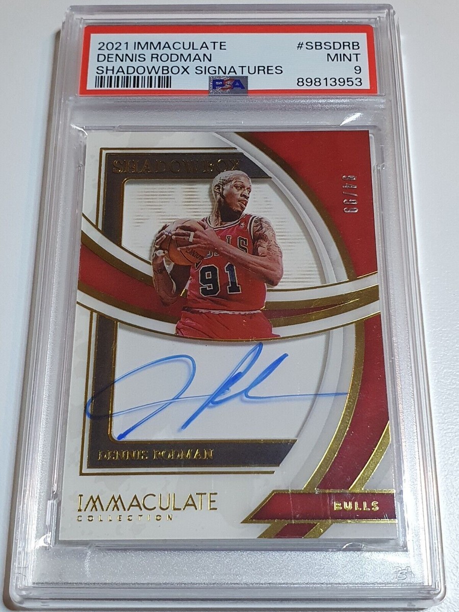 2021 Immaculate Dennis Rodman AUTO /99 Shadowbox Signatures - PSA