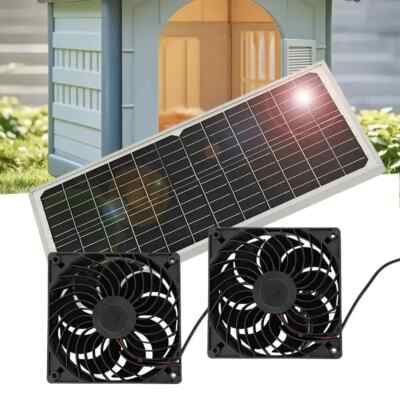 Solar Panel Exhaust Fan Small Solar Exhaust Fan Kitchen Household - Main Image