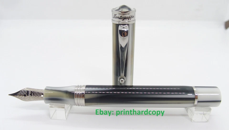 Brand New Montegrappa Ducale Sabbia Fountain Pen Silver Trim. - Imagem 2 de 4