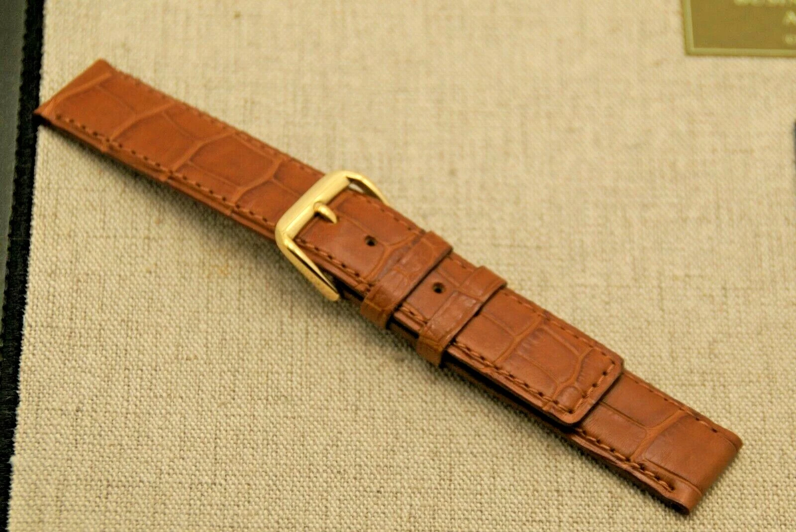 Neuf Gucci 17 mm marron véritable montre crocodile bracelet   fermoir générique   (17,134 GC)