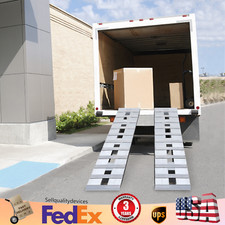 Truck Car Auto Trailer Ramps 2pcs Aluminum Trailer Ramps Loading Ramps USA