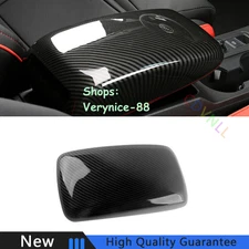 Fit For Audi A3 S3 2014-2020 Carbon FiberCentral Console Storage Box Cover Trim