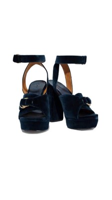 velvet platform shoes
