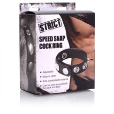 Strict Leather Adjustable Speed Snap Male Penis Ring by XR Brands