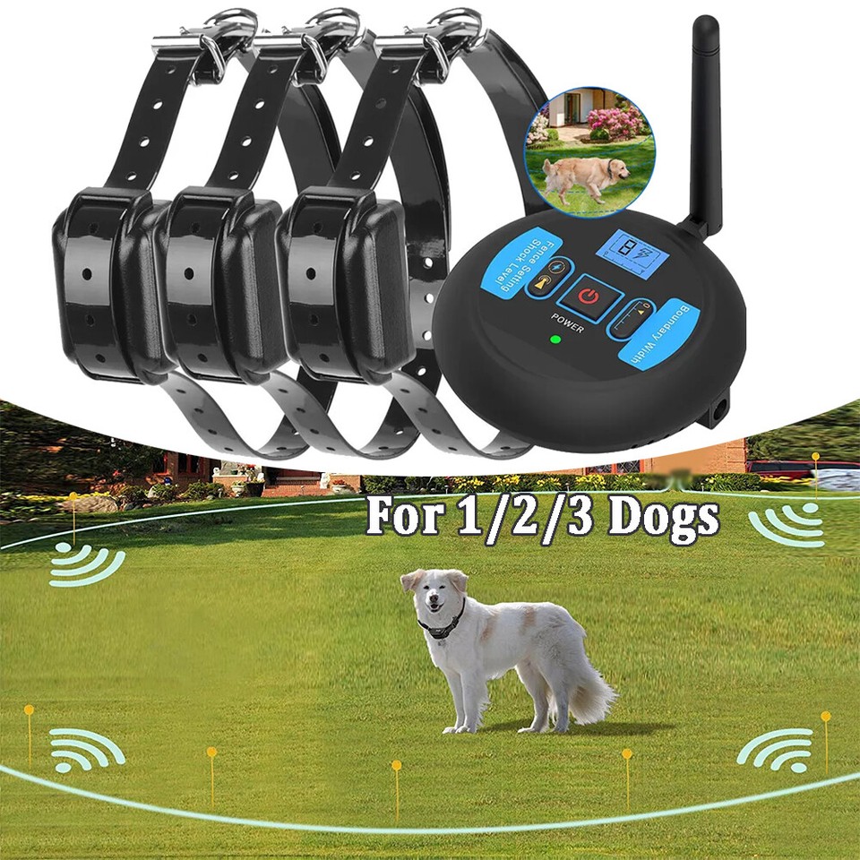 Wireless Electric Dog Fence Pet Containment System Shock Collars For 3