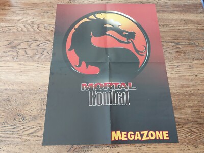 Sega Mortal Kombat & Virtual Racing Large Vintage Gaming Poster 