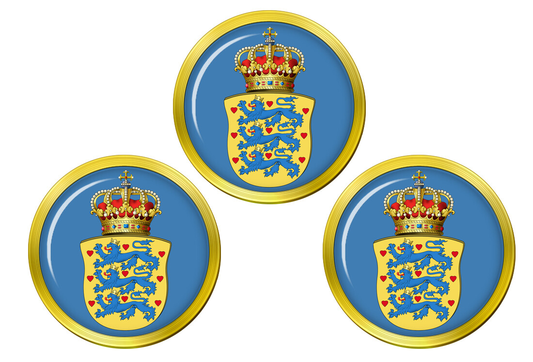 Danish Royal Coat of Arms Golf Ball Markers