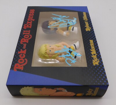 Ricky Morton Robert Gibson Rock & Roll Express Signed Pint Size