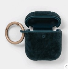 AirPods Gen1  Gen2 Earbud Case Crushed Velvet Cover Blue New Dark Teal Heyday
