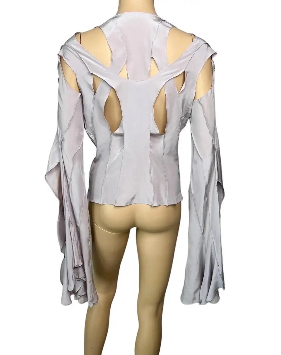 Tom Ford for Yves Saint Laurent YSL S/S 2003 Runway Cutout Shirt Blouse Top image 5