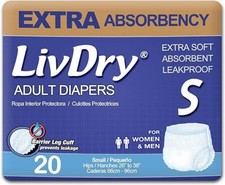 LivDry Incontinence Underwear, Extra Absorbency, Leak Protection,
