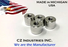 Metric M8 x 1.25 x .750 LONG 6061T6 ALUMINUM WELD ON BUNGS QTY: 4 / STAND-OFF