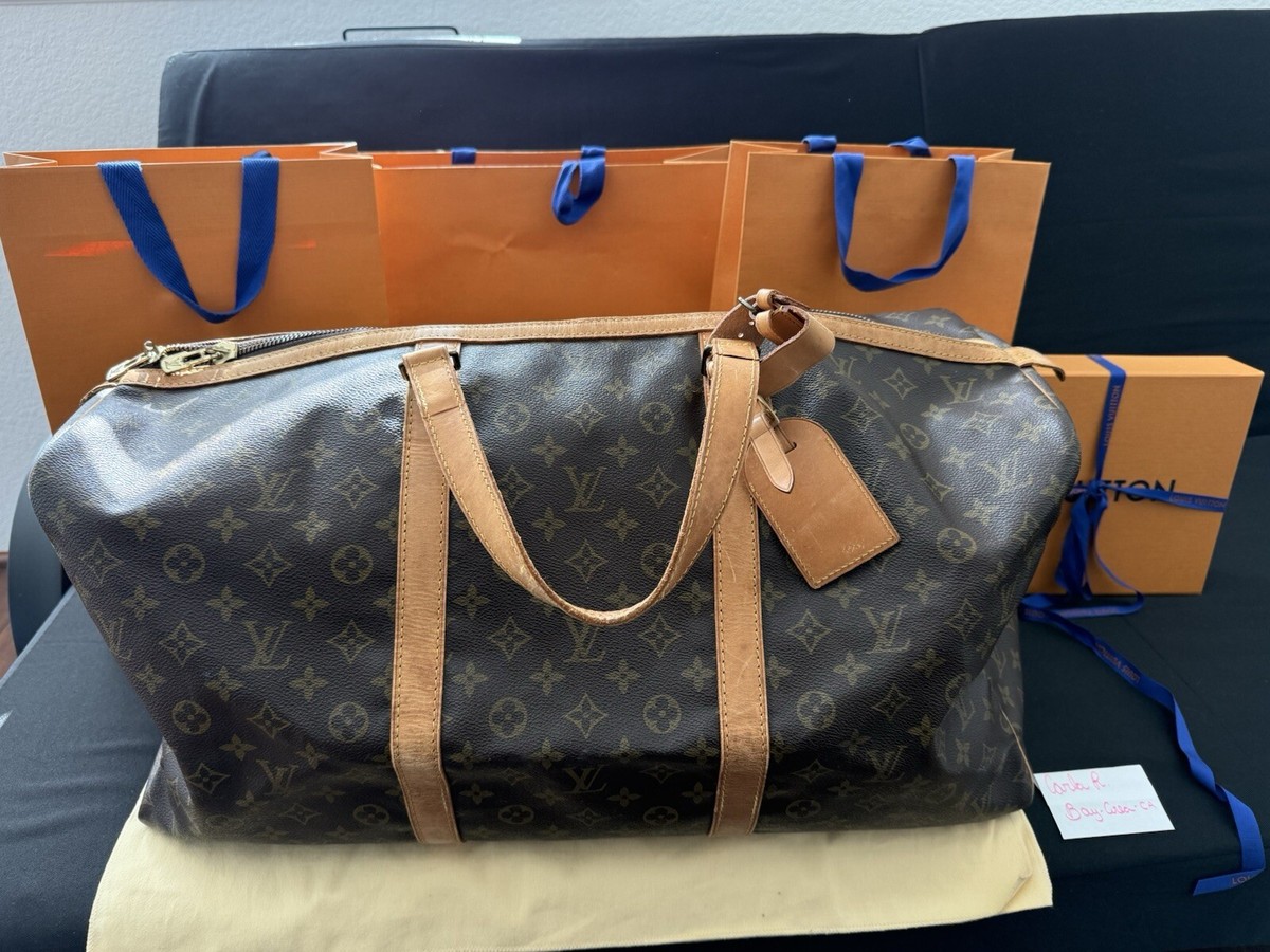 Authentic Louis Vuitton monogram Sac Souple 55 Travel Bag Carry On