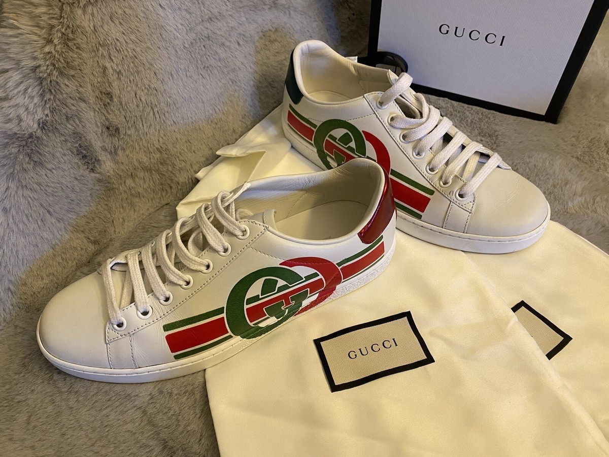 Size 6.5 - Gucci Ace Interlocking G Sneakers - 577145-A38V0-9062