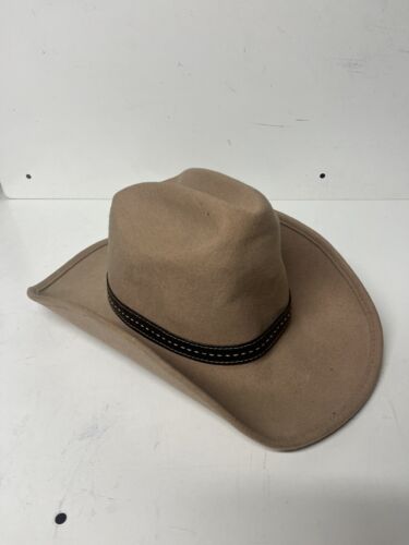 Vintage Colt Hat 100% WOOL Western Cowboy Beige Tan Hat Small WPL 5923 - Picture 2 of 10