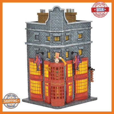 Dept 56 Harry Potter Village Weasleys' Wizard Wheezes Lit Building 8.11''