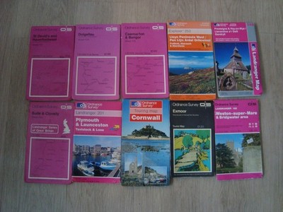 10 OS / Landranger / Tourist / Explorer Maps - The South West / Wales