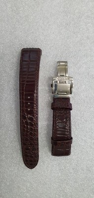 SEIKO Premier 4A071 B 21 Genuine Premium Brown Leather Band and Buckle With Pins