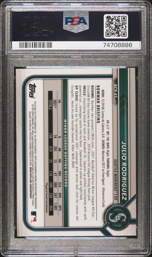 2022 Bowman Mega Box Chrome #45 Julio Rodriguez Chrome PSA 9 - Bild 2 von 2