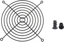 Easycargo 2pcs 140mm Fan Grill Guard Black with Screws Black 140mm 