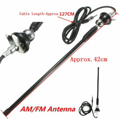 Universal AM/FM Radio Antenna Amplified Aerial 16'' Roof Mounted Swivel ...