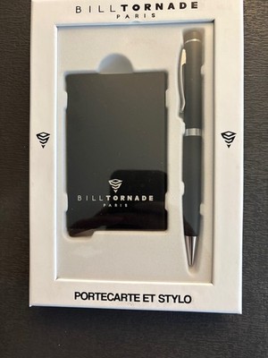 Neue Box BILLTORNADE PARIS - Kartenhalter und Stift - Aluminium & Metall