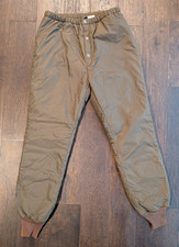 Vtg Cabelas Thinsulate Puffer Liner Ski Snow Pants Mens Snap Fly Brown Medium