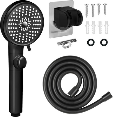 #ad RV Shower Head w Hose 5 Mode High Pressure On Off Switch Black $56.99