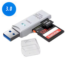 Lecteur carte clé USB 3.0 2 en 1 Micro SD TF FlashDrive Adaptateur PC Ordinateur