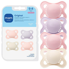 Original Matte Baby Pacifiers 0-6 Months, Binky for Newborn Babies, Bpa-Free Ski
