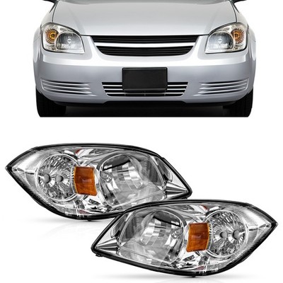 Pair Halogen Headlight LF & RH Set For 05-10 Chevrolet Cobalt 07-09 Pontiac G5