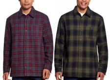 Weatherproof Vintage Men's Heavyweight Flannel Fleece Shirt Jacket SMALL NEW