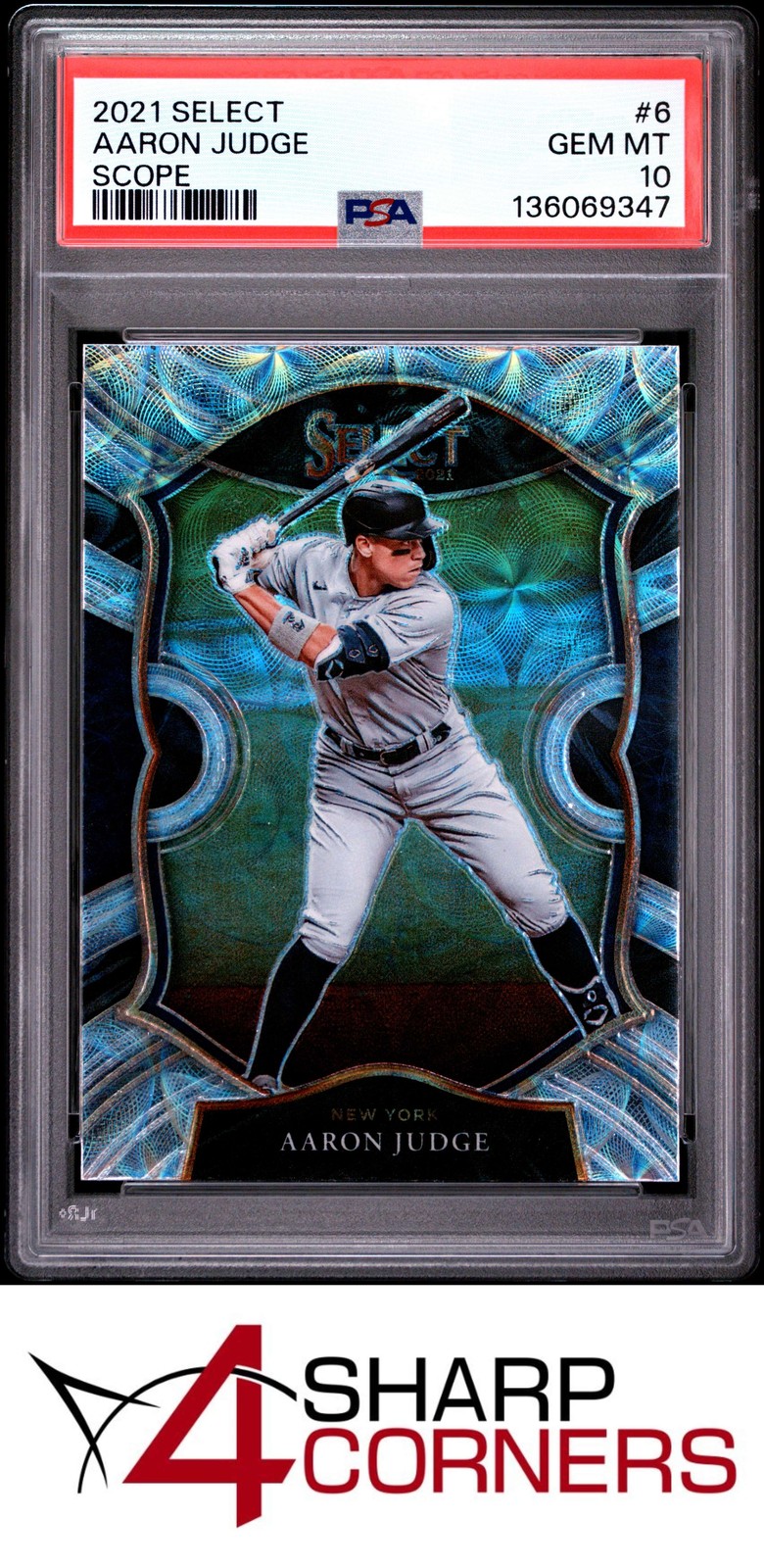 2021 PANINI SELECT SCOPE #6 AARON JUDGE POP 2 PSA 10