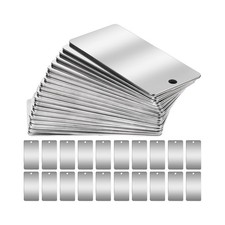 50 Pack Metal Engraving Blanks Stainless Steel Rectangle Blank ... FAST USA SHIP