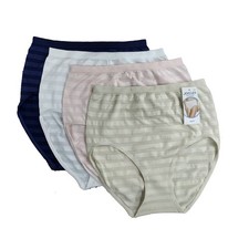 Jockey Women's Underwear Matte  Shine Seamfree Modern Brief 4 Pack Size 6