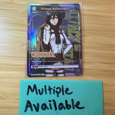 #ad #ad Mikasa Ackermann Winner Foil UEPR AOT 1 023 Union Arena $5.99