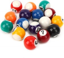 16PCS Mini Billiard Balls Set, 2.5cm/0.98inch Pool Ball Resin...
