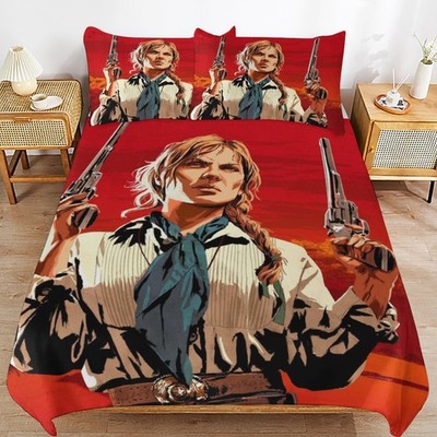 Anpassbar Bettwäsche Set 12.Red Dead Redemption Bettbezug Kissenbezüge80x80