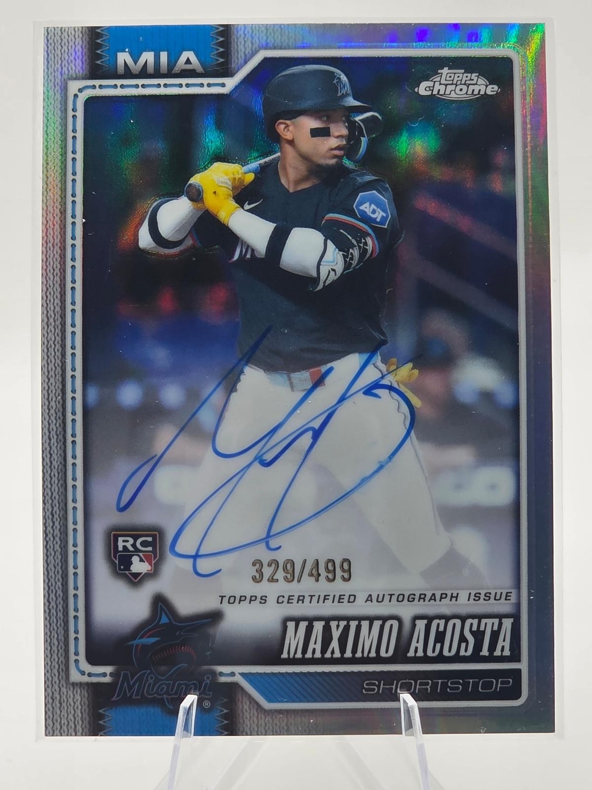 2026 Topps Chrome #RA-MAC Maximo Acosta Rookie Autographs Refractor #/499