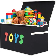 Toy Box Chest, Collapsible Sturdy Storage Bins with Lids, Extra Large Kids To...