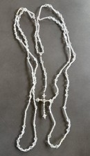 Catholic Wedding Lasso Bridal Rosary Lazo De Boda Glass Beads Medium Crucifix W1