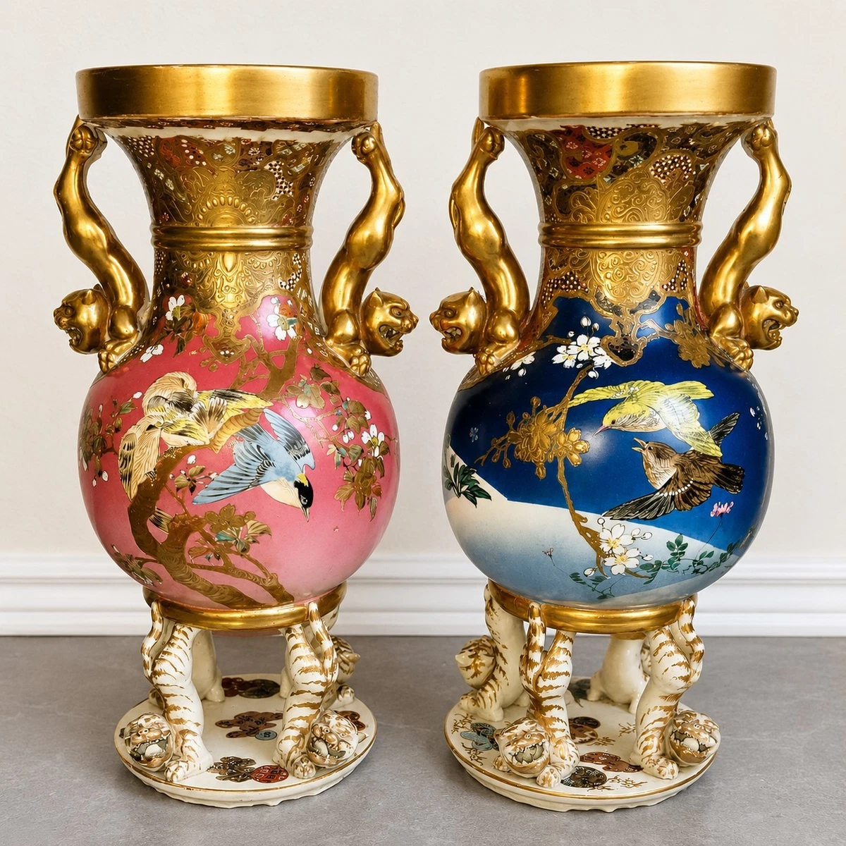 陶瓷日本古董花瓶| eBay