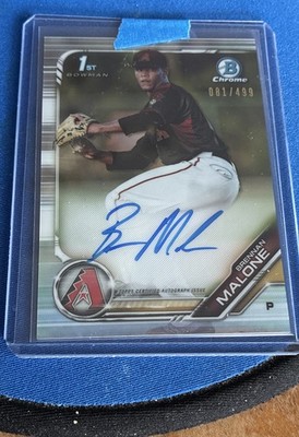 2019 Bowman Draft - Chrome Draft Pick Autographs Brennan Malone #CDA-BM 81/499