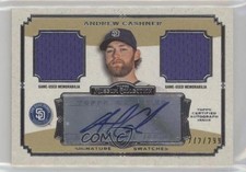 2013 Museum Collection Signature Swatches Dual Relics Andrew Cashner Auto fm0