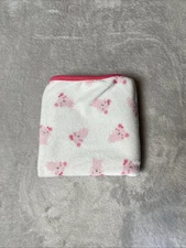 Carter's Just One You Pink Mouse Terry Swaddle Receiving Blanket Towel 28" X 27"