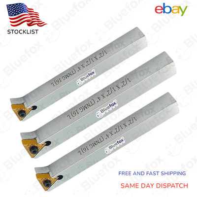 3 Pcs Indexable Fly Cutter Tool Bit 1/2'' Shank   TNMG16 Insert