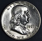 1959-D 50C FRANKLIN SILVER HALF DOLLAR KM# 199 Grade:  Choice BU A7159