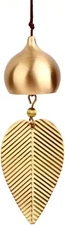 Gold Leaf Hanging Bell Door Opening Bell Good Luck Feng Shui Bell Wind Chime Hom