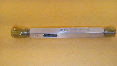 M8 X 1 CL 3B * LH * THREAD PLUG GAGE  GO .2894 / NO GO .2930   LEFT HAND