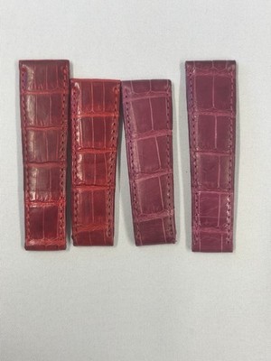 Wempe Alligator Lederarmbänder   20 mm   Rot & Rosa